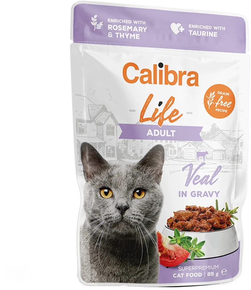 Cat Life Adult Natvoer - Kalf - 28 x 85 g de Calibra – photo produit