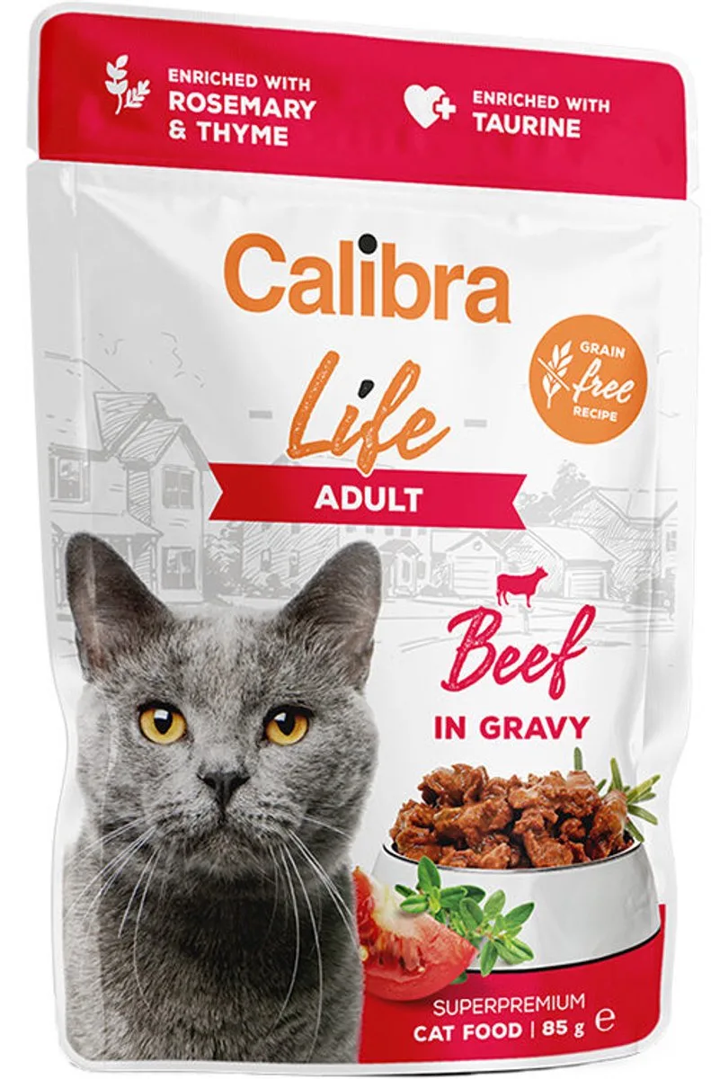 Cat Life Adult Natvoer - Rund - 28 x 85 g de Calibra – photo produit