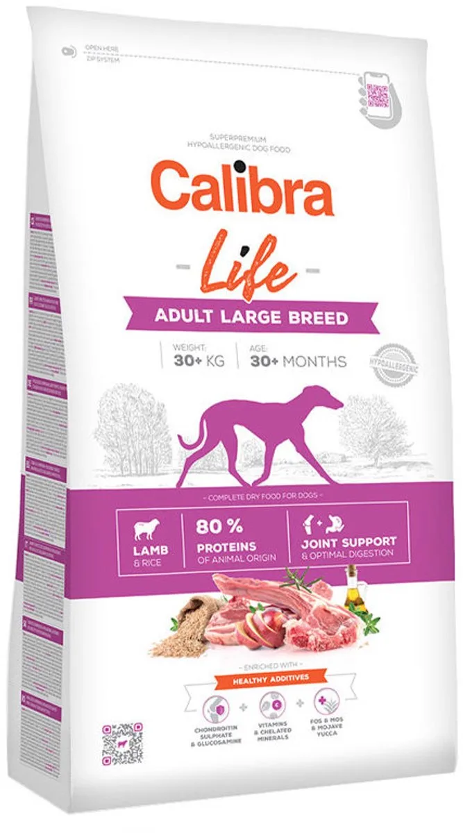 Dog Life Adult Large Breed - Lam - 2,5 kg by Calibra – product photo