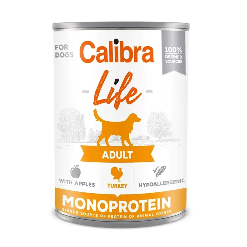 Dog Life Adult Natvoer Voor Honden Met Kalkoen En Appels 400 G by Calibra – product photo