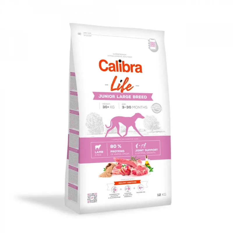 Dog Life Serie - Honden Droogvoer - Junior Grote Rassen - Lam - 12kg by Calibra – product photo