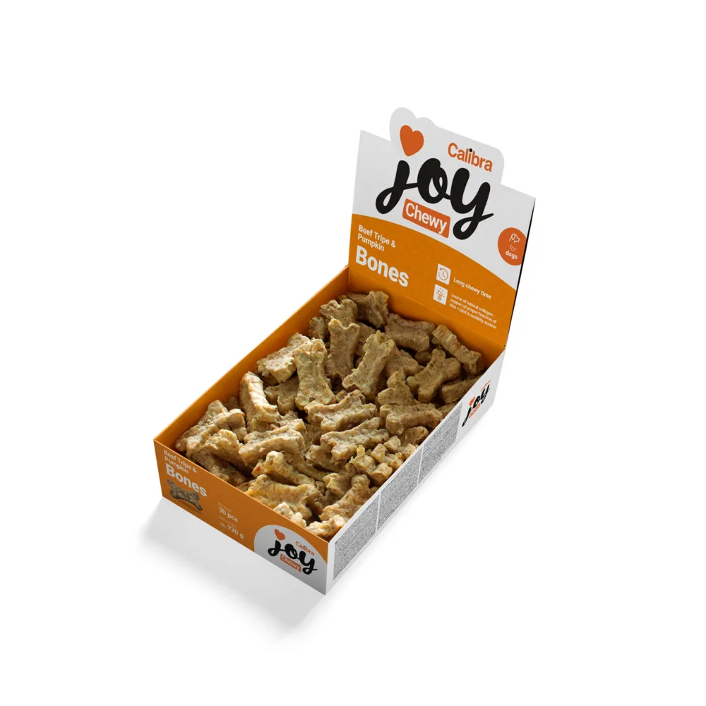 Hondensnack Joy Chewy Bones Rund & Pompoen 900 gr van Calibra – productfoto