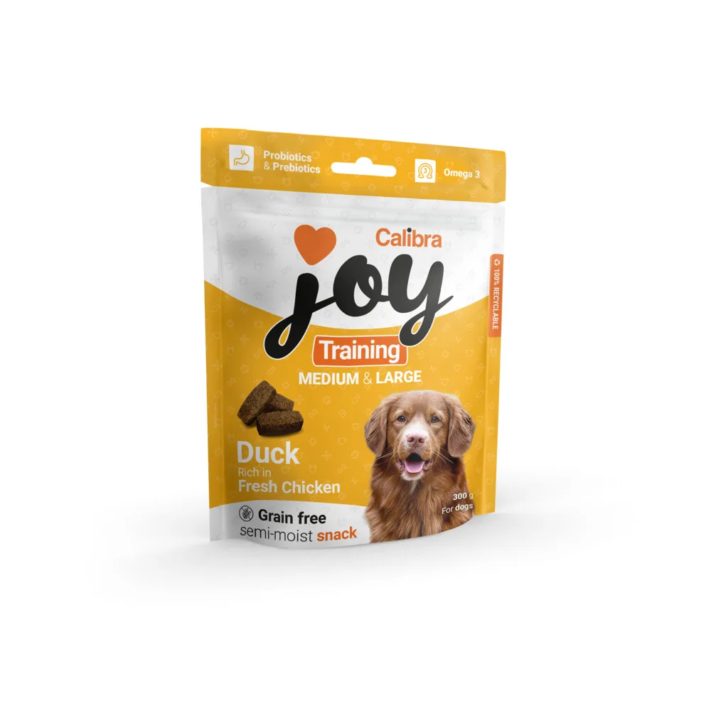 Hondensnack Joy Training Medium & Large Eend & Kip 300 gr by Calibra – product photo