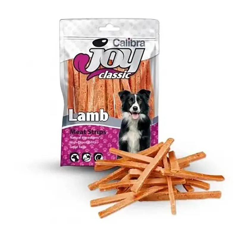 Joy Classic Strips Lam Hondensnack 80g von Calibra – Produktfoto