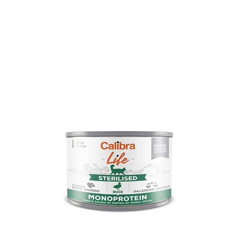 Pâtée Pour Chat Stérilisé Life Can Canard 6x200g de Calibra – photo produit