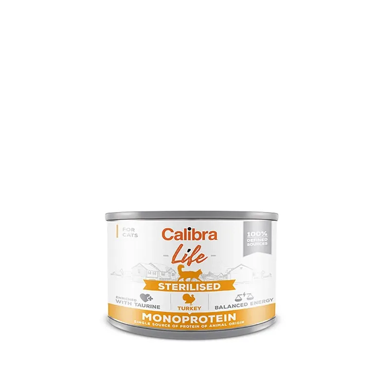 Life Can Gesteriliseerd Kalkoen 6x200g Natvoer Voor Katten by Calibra – product photo