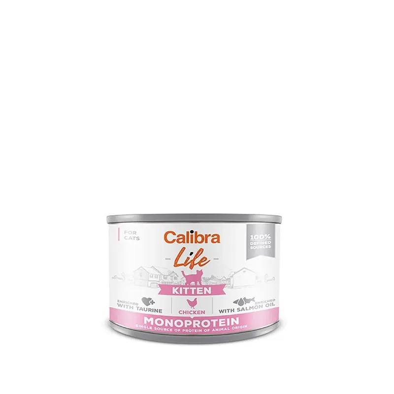 Life Can Kitten Chicken Nourriture Humide Pour Chatons 6x200g de Calibra – photo produit