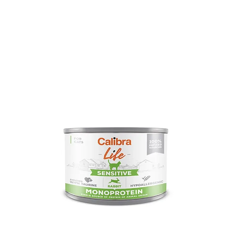 Pâtée Pour Chat Life Can Sensitive Lapin 6x200g de Calibra – photo produit