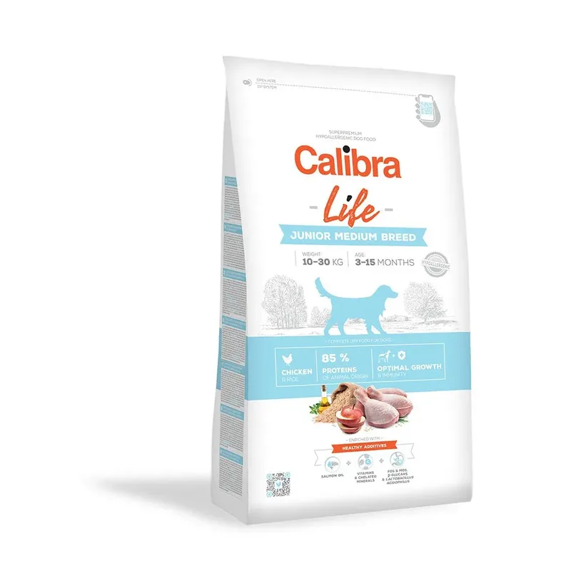 Nourriture Pour Chien Au Poulet Life Junior Medium Breed 12kg de Calibra – photo produit