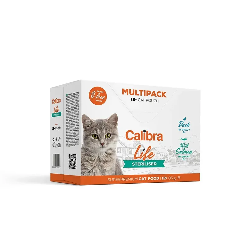 Sachet Life Pouch Stérilisé Multipack 12x85g Aliment Humide Pour Chat de Calibra – photo produit