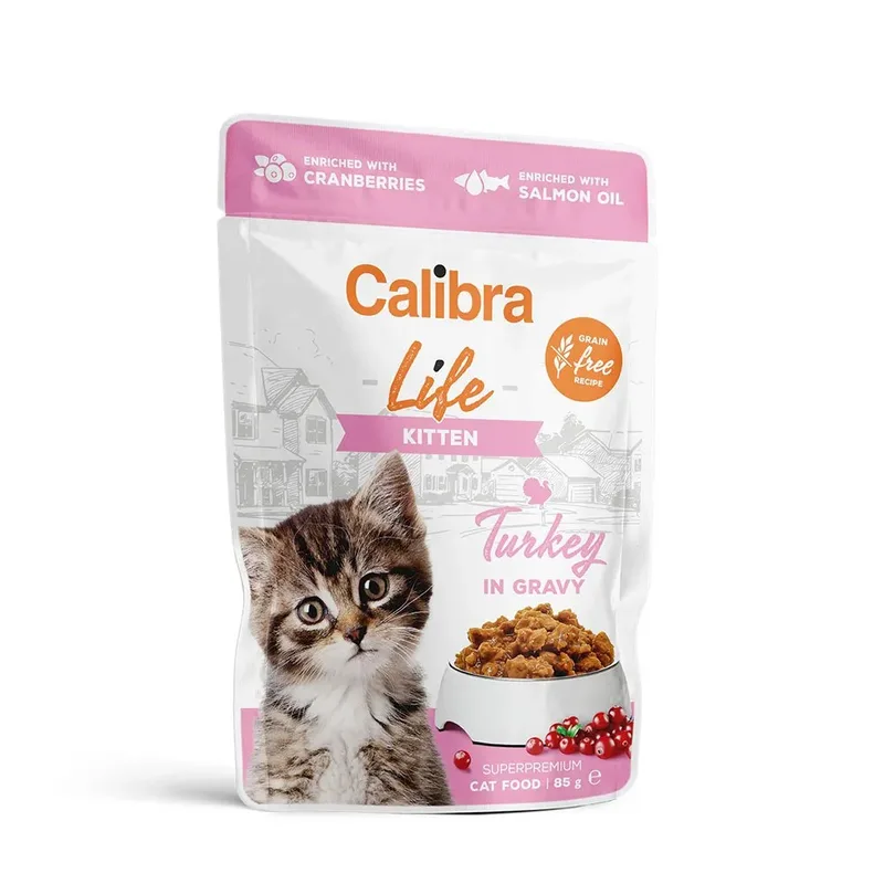 Life Pouch Kitten Pute In Soße 28x85g Nassfutter von Calibra – Produktfoto