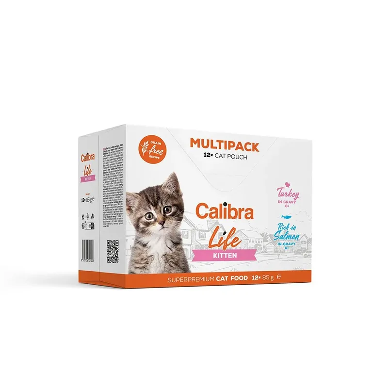 Life Pouch Kitten Multipack 12x85g Natvoer Voor Katten by Calibra – product photo