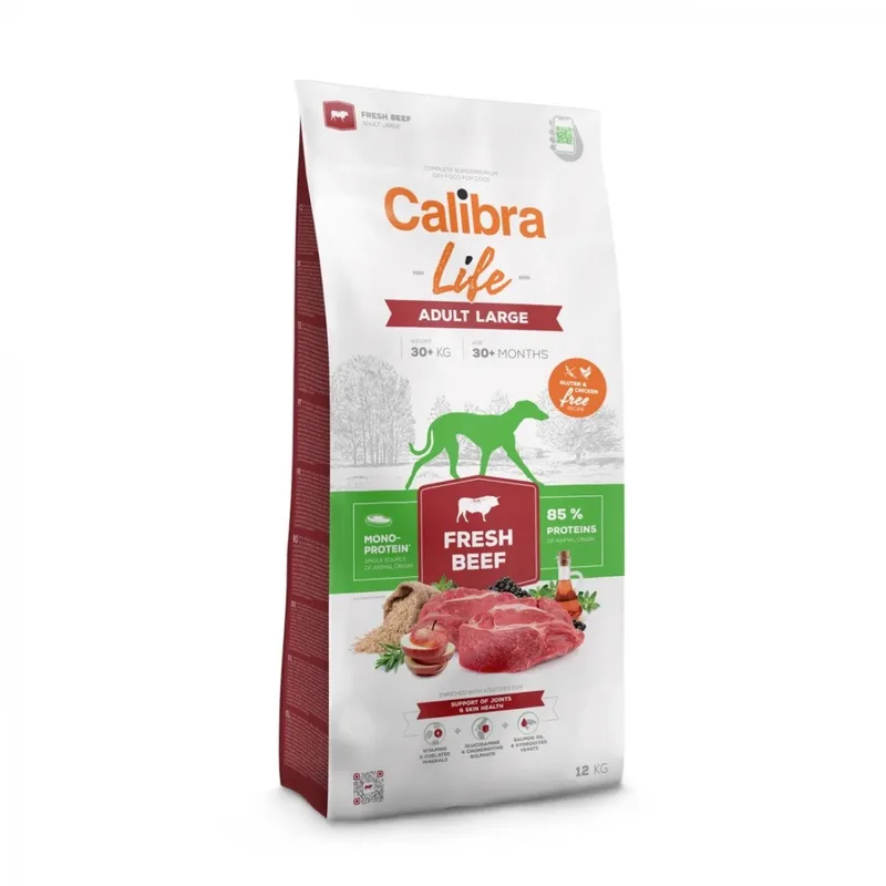 Life Serie - Hondenvoer Droog - Volwassen Grote Rassen - Verse Rund - 12kg fra Calibra – produktbillede