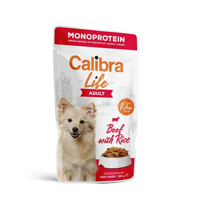 Lifepouch Adult Rundvlees Natte Hondenvoer 10x150g by Calibra – product photo