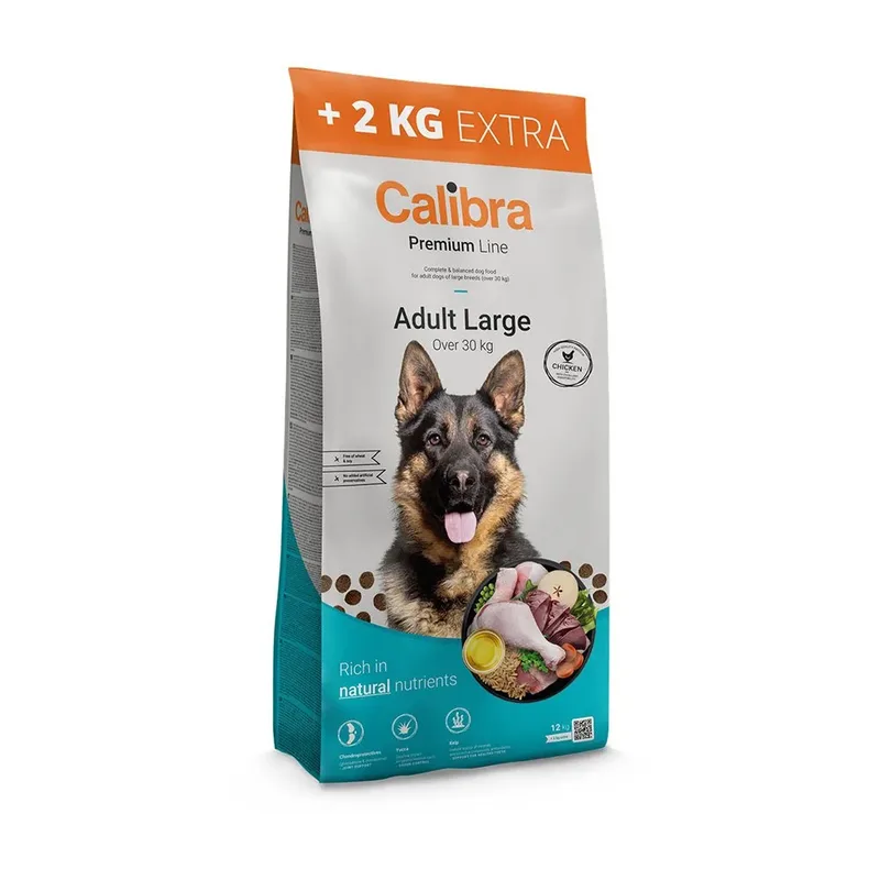 Premium Line Adult Large 12+2kg Hondenvoer de Calibra – photo produit