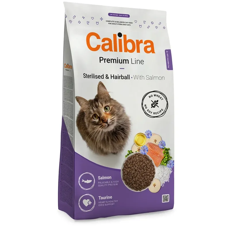 Premium Line Sterilised & Hairball Salmon Kattenvoer fra Calibra – produktbillede