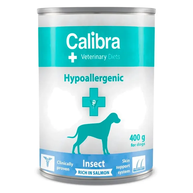 Vd Hypoallergeen Natvoer Voor Honden Met Insect En Zalm 400g by Calibra – product photo