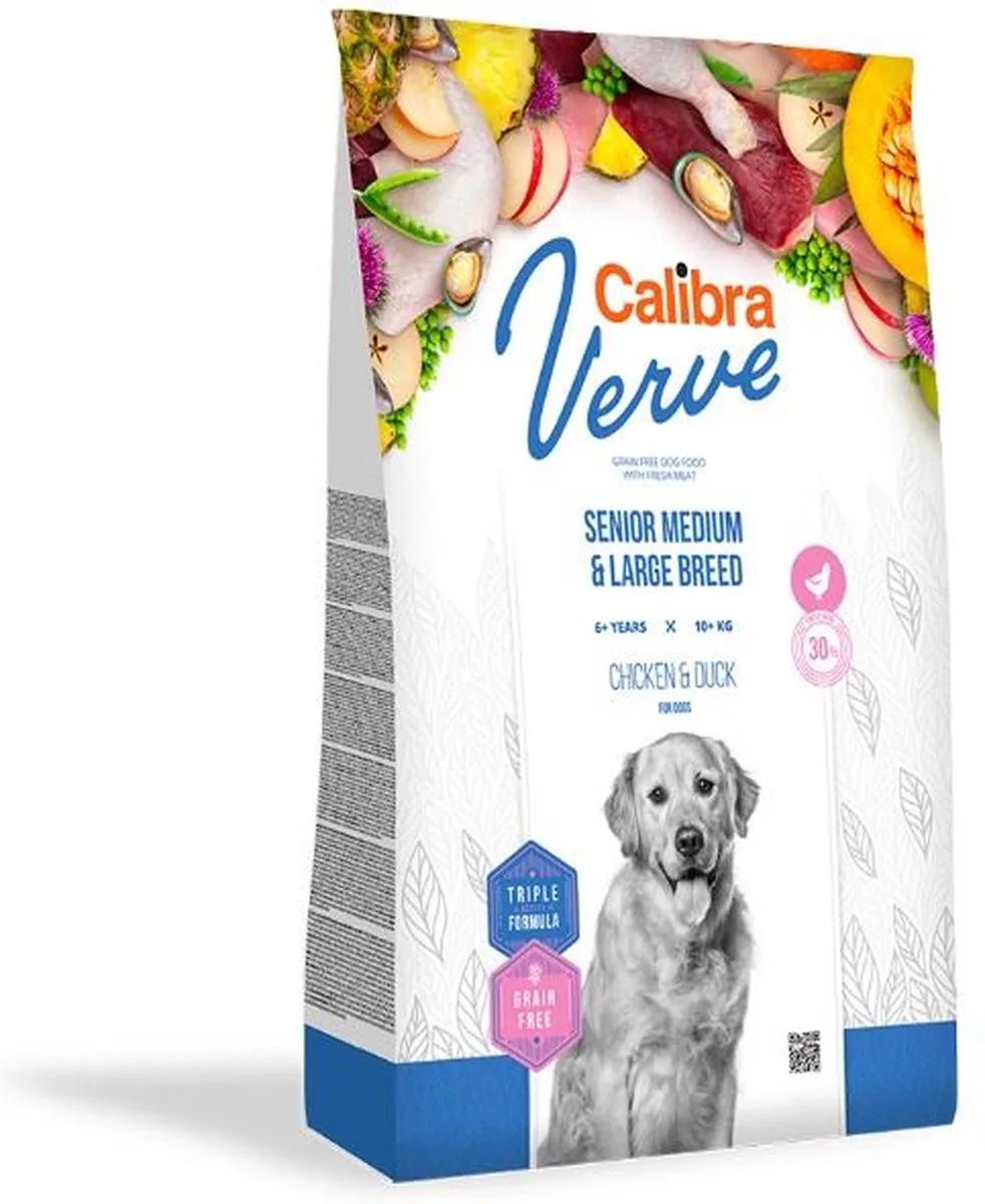 Verve Grain Free - Senior M&L Dog - Chicken & Duck 12 kg by Calibra – product photo