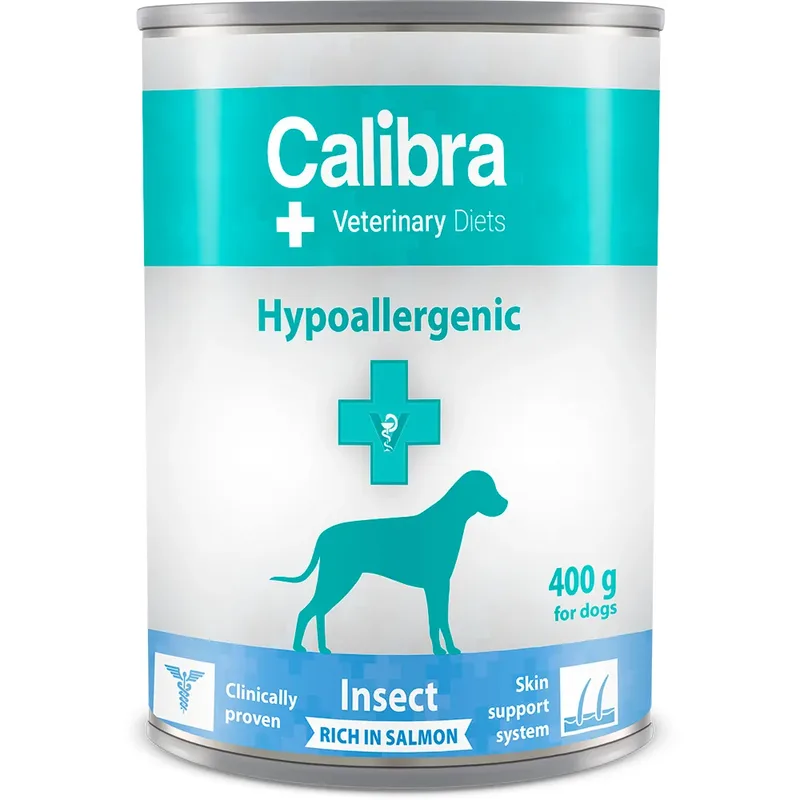 Vet Diet Hond Hypoallergeen Insecten Zalm Nat Hondenvoer by Calibra – product photo