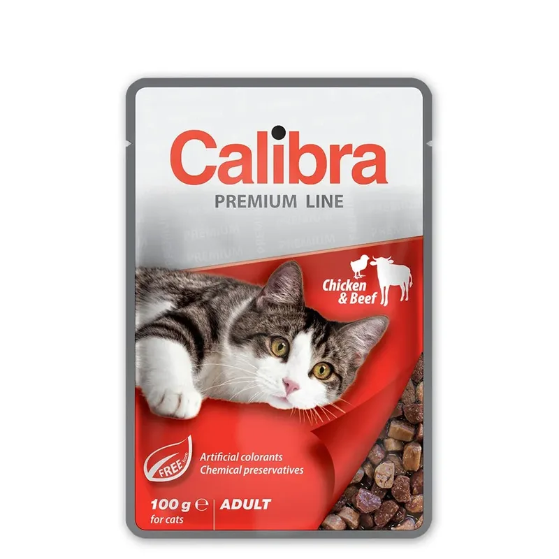 Sachet De Nourriture Humide Pour Chat Au Poulet Et Au Veau 24x100g de Calibra – photo produit