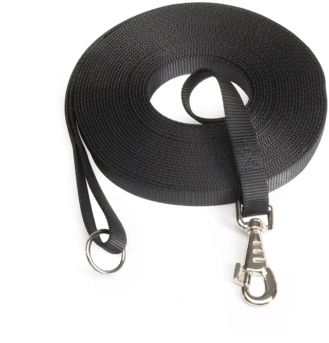 nylon hondenriem 15 mm x 10 m, zwart