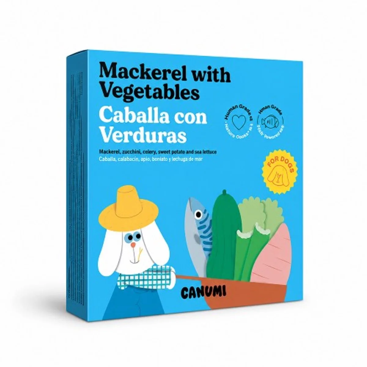 Makreel met groenten voor honden - natuurlijke aanvullende maaltijd - 250 gram van Canumi – productfoto