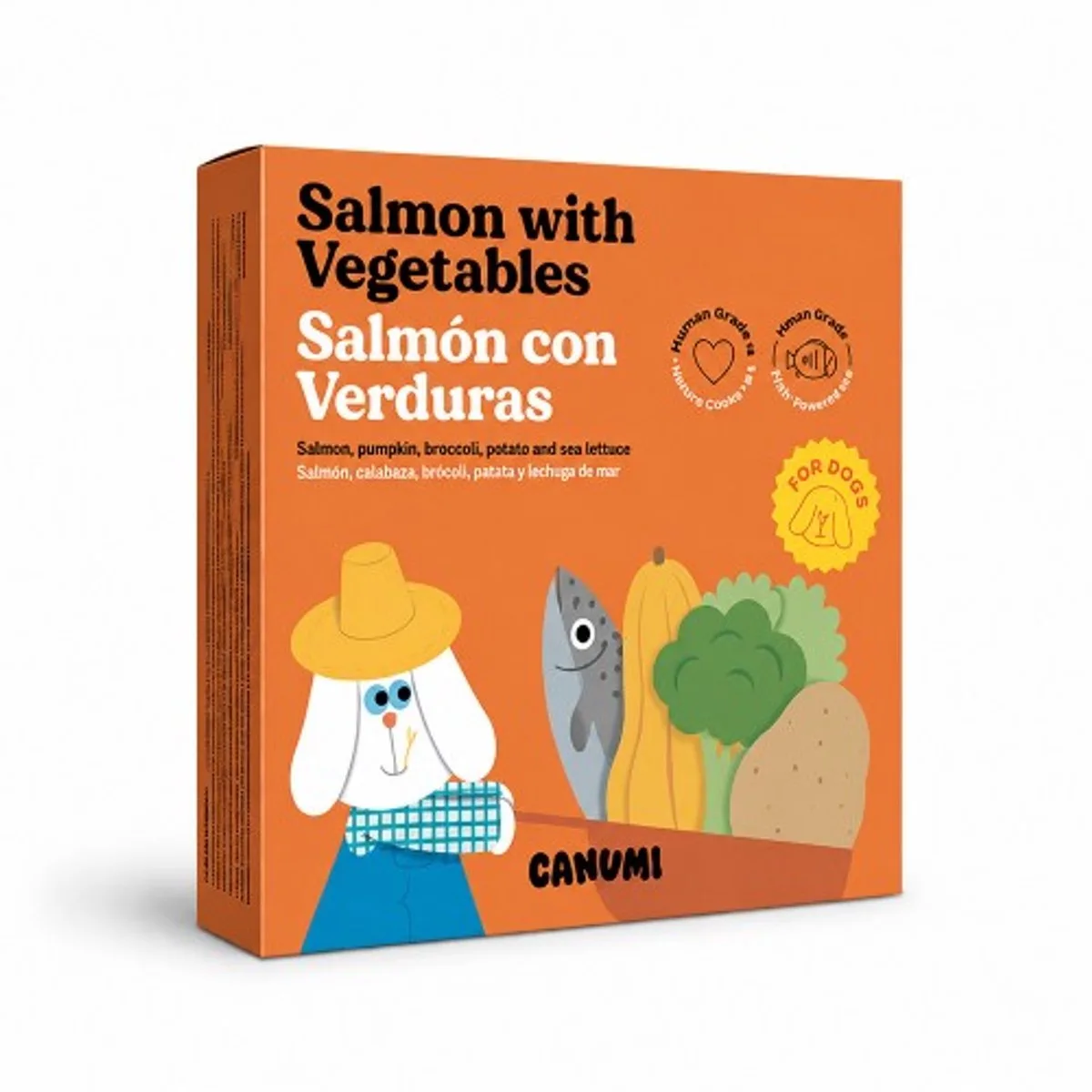 Zalm met groenten voor honden - natuurlijke aanvullende maaltijd - 250 gram van Canumi – productfoto