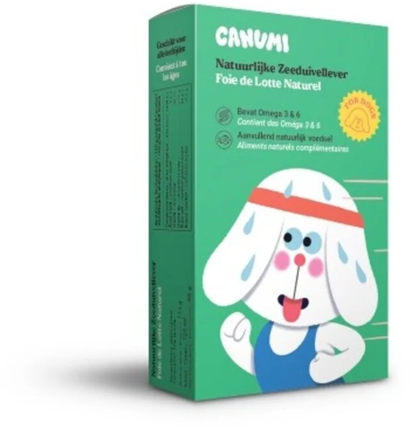 Zeeduivel lever voor honden - rijk aan onverzadigde vetzuren, vitamines en mineralen - Superfood in blik - 115g de Canumi – photo produit