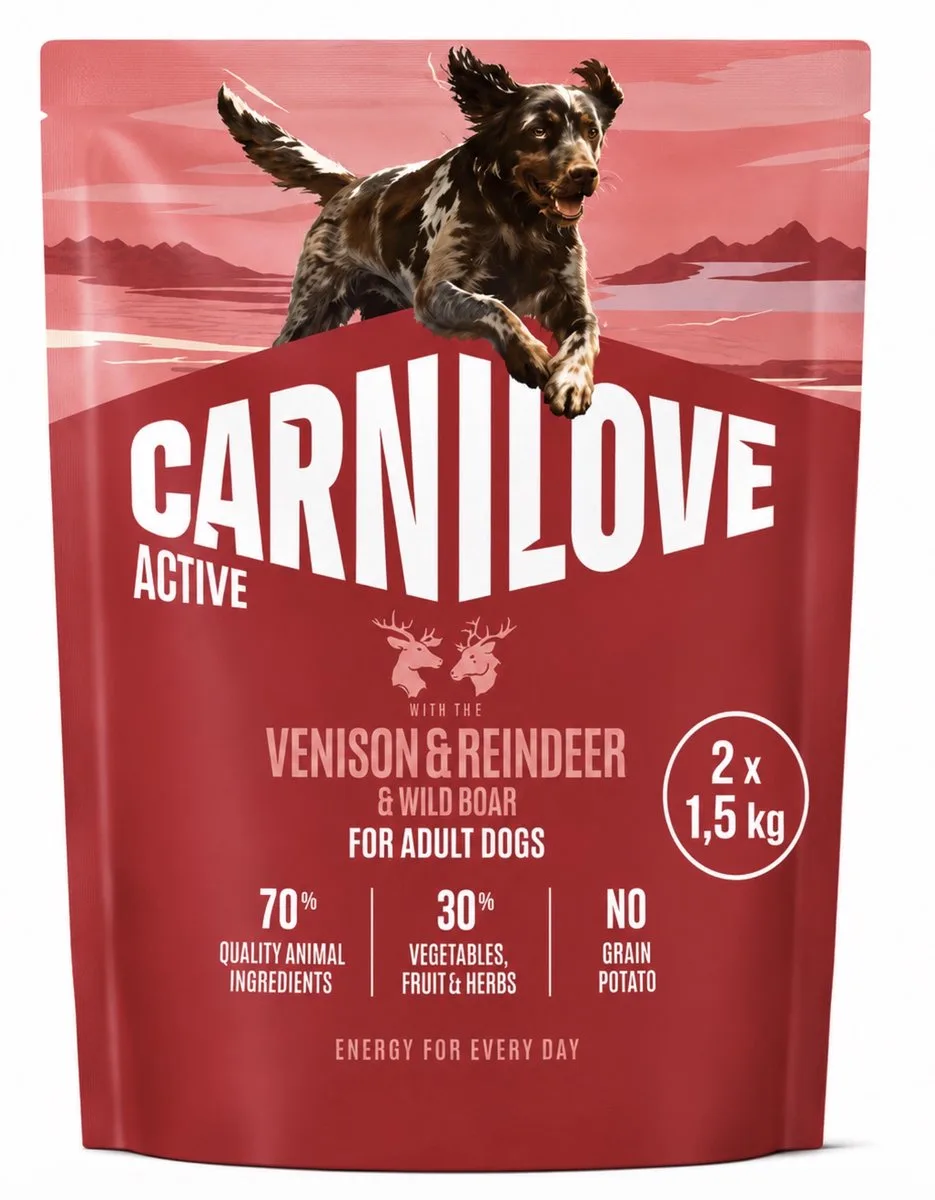 2 x Carnilove – Venison & Reindeer & Wild Boar Adult All Breeds 1,5 kg van Carnilove – productfoto
