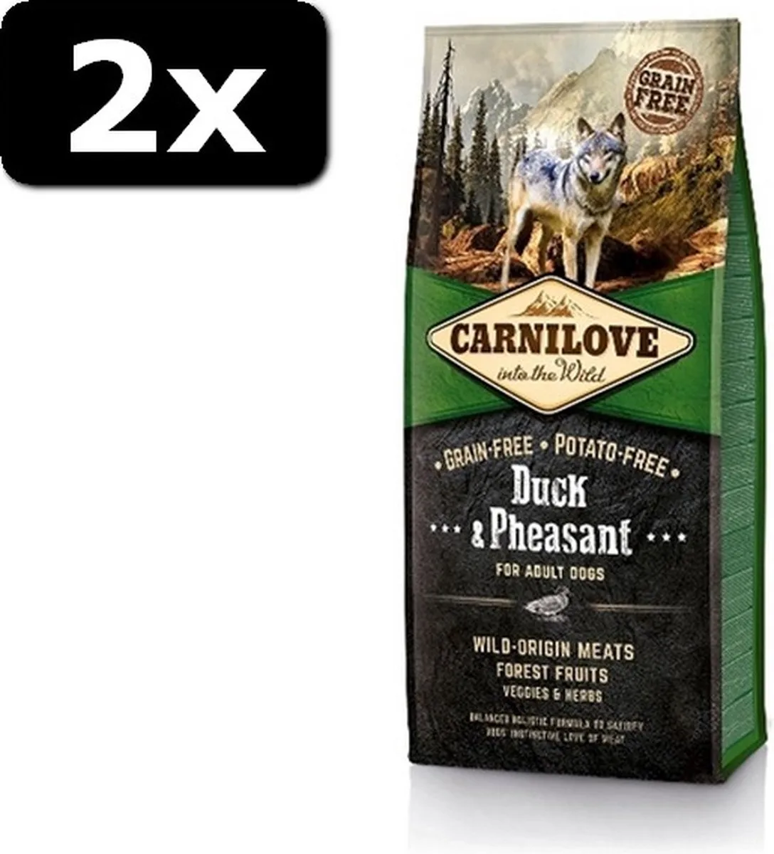 2x CARNILOVE DUCK/PHEASANT AD 12KG by Carnilove – product photo
