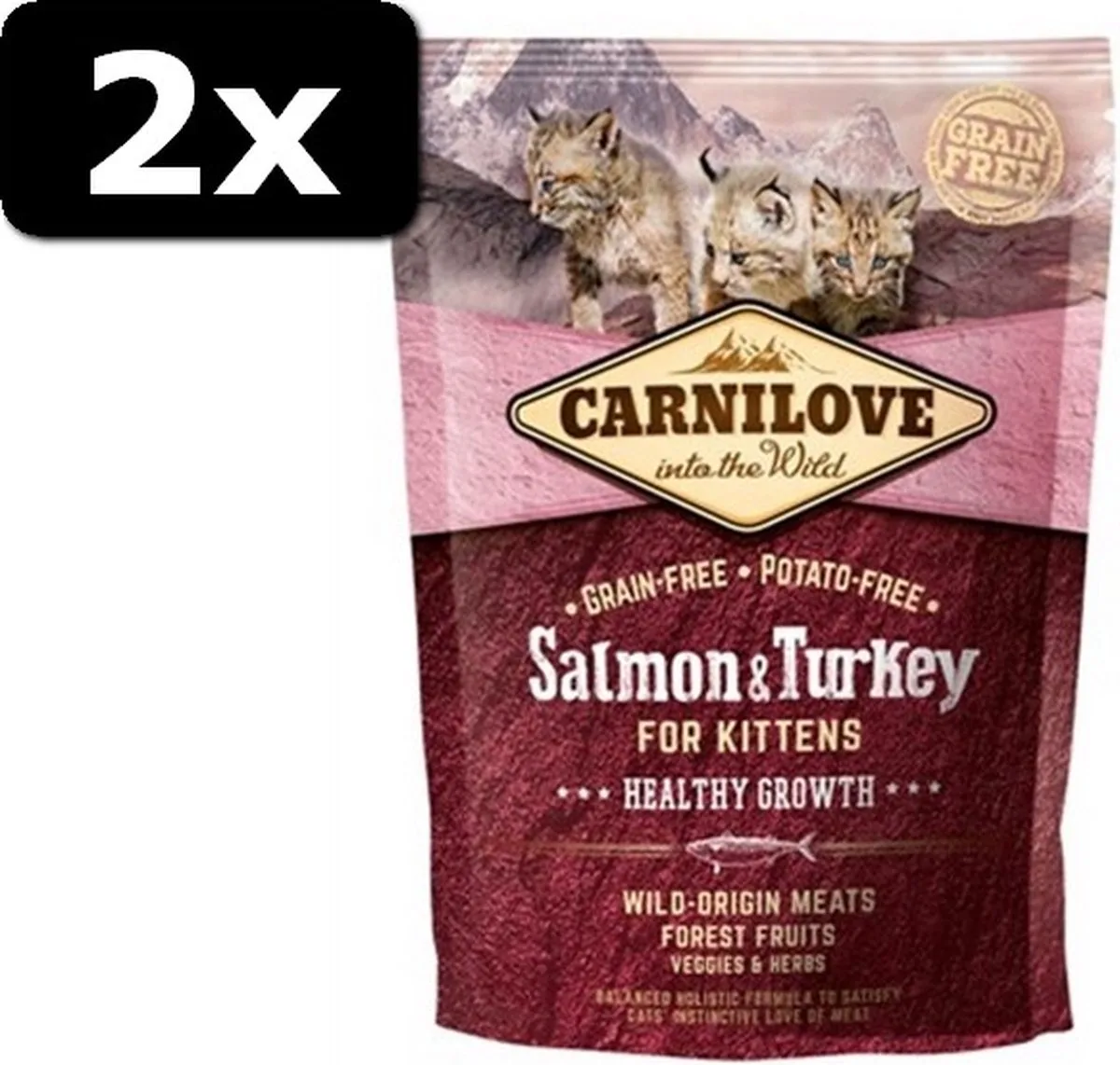 2x CARNILOVE SALM/TURK KITTENS 400GR de Carnilove – photo produit