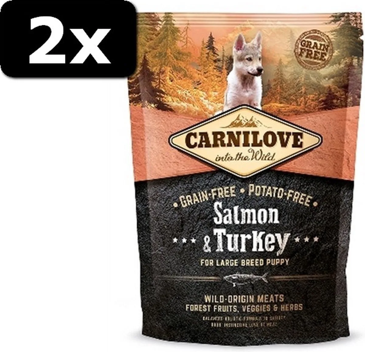2x CARNILOVE SALM/TURKEY PUP L/B 12KG by Carnilove – product photo