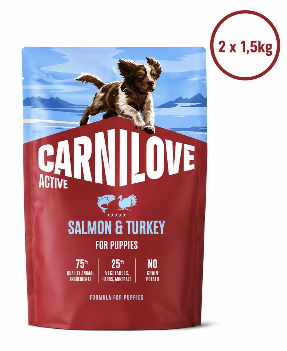 2x CARNILOVE SALMON/TURKEY PUP 1,5KG by Carnilove – product photo