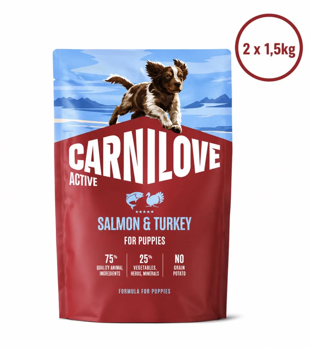 2x CARNILOVE SALMON/TURKEY PUP 1,5KG by Carnilove – product photo