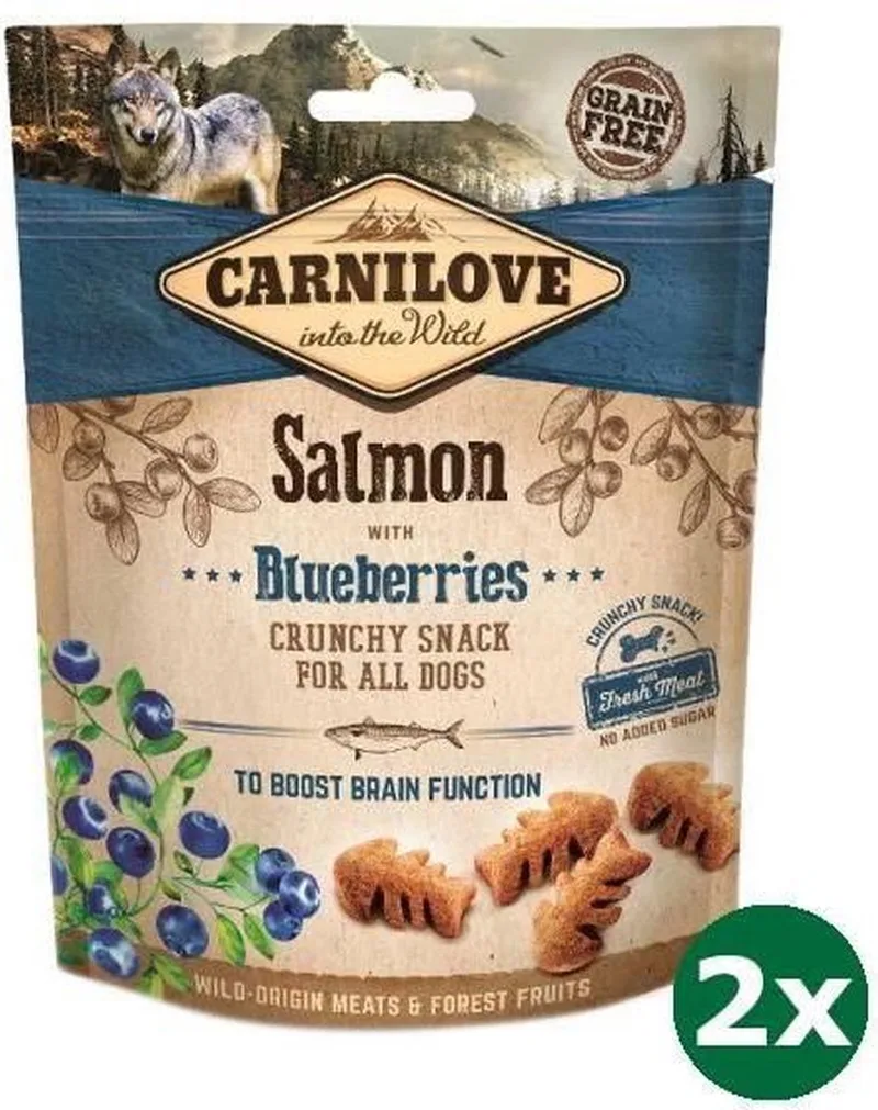 2x200 gr Carnilove crunchy snack zalm / blauwe bes hondensnack by Carnilove – product photo