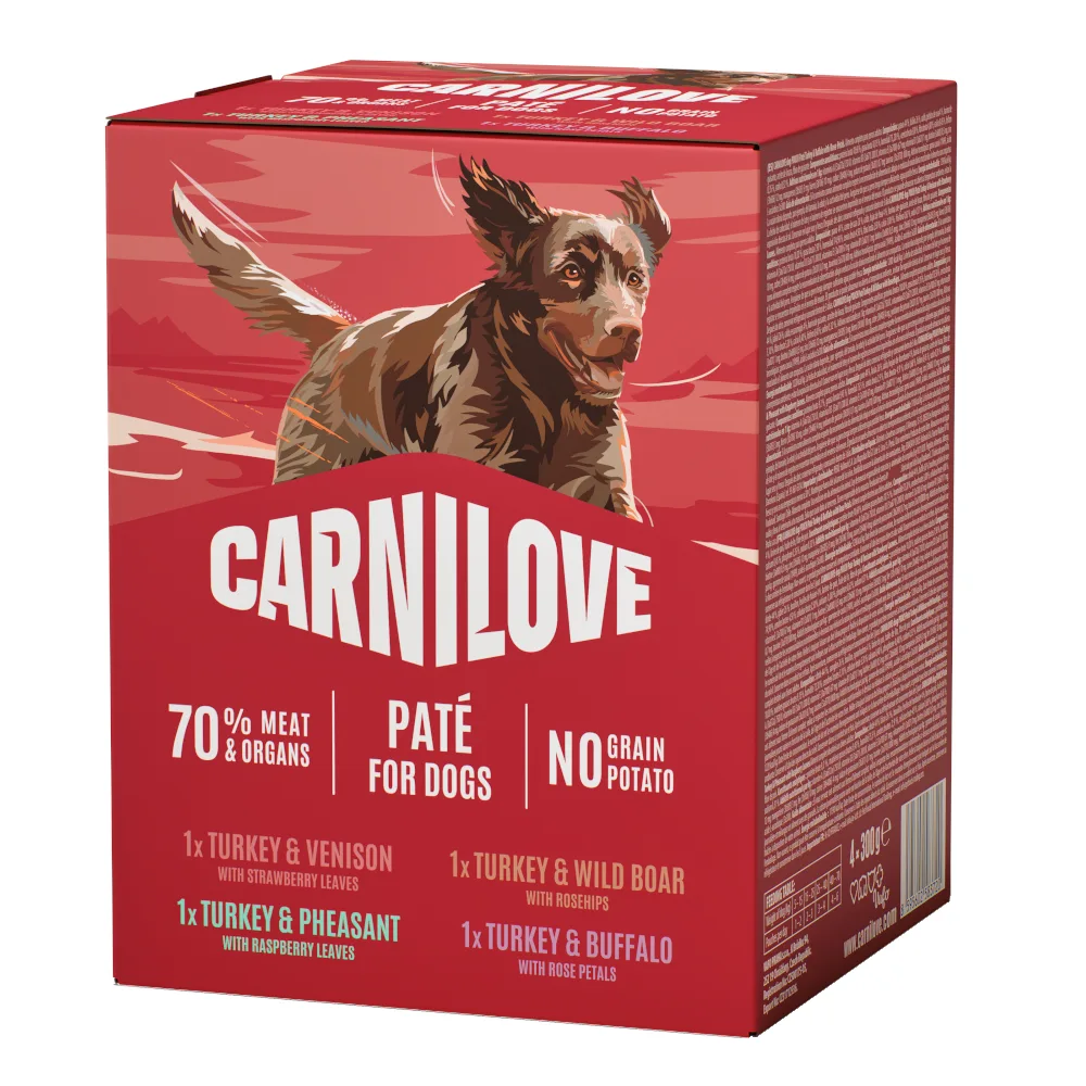 4x 300g Carnilove Dog Pouch in Paté Kalkoen-mix (4 varianten) Natvoer voor honden van Carnilove – productfoto