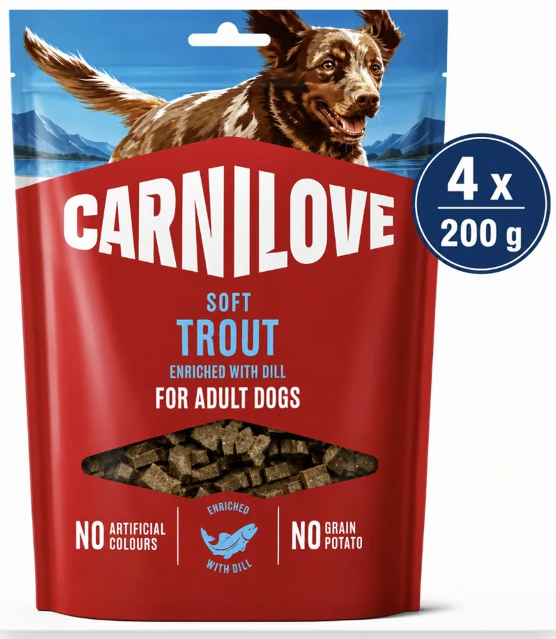 4x200 gr Carnilove crunchy snack lam / cranberries hondensnack de Carnilove – photo produit