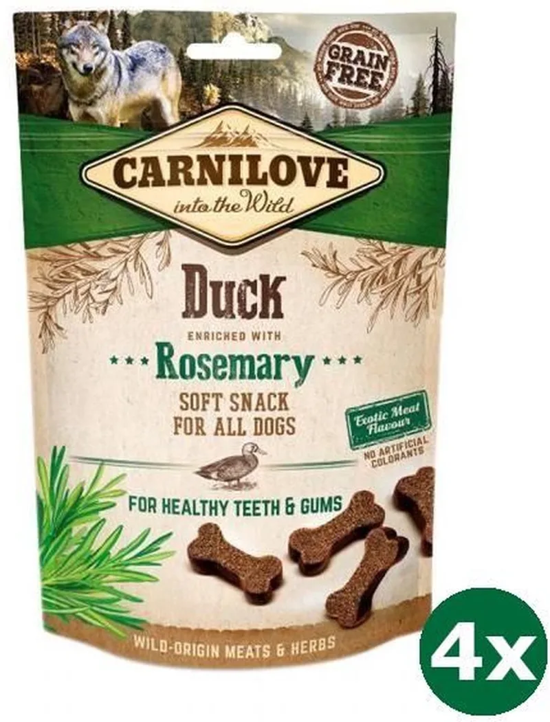 4x200 gr Carnilove soft snack eend / rozemarijn hondensnack by Carnilove – product photo