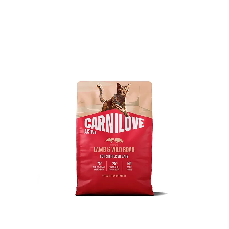 Actieve Lam En Wild Zwijn Volwassen Gesteriliseerde Kattenvoer 2kg by Carnilove – product photo