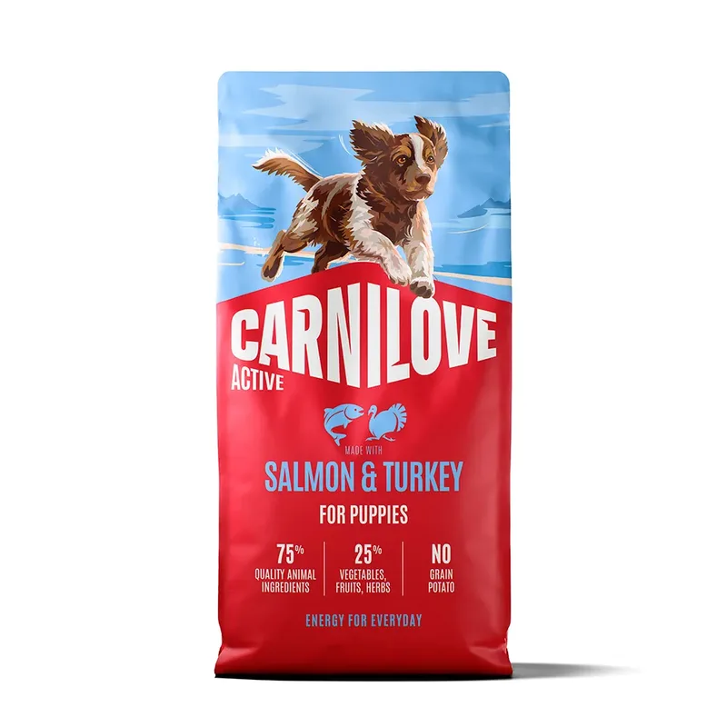 Nourriture Active Pour Chiots Au Saumon Et à La Dinde 12kg de Carnilove – photo produit 1 sur 2