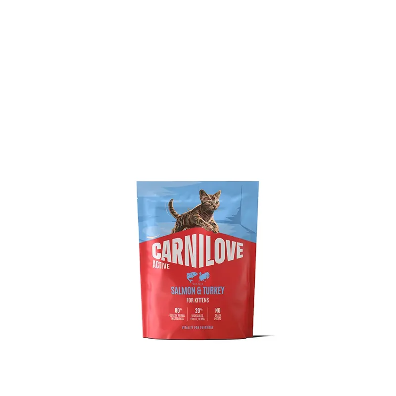 Active Zalm En Kalkoen Kittens Kattenvoer 400g by Carnilove – product photo