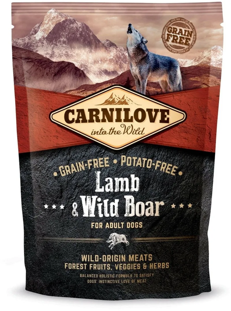 Adult granenvrij hondenvoer Lam & Wild zwijn 1,5kg by Carnilove – product photo