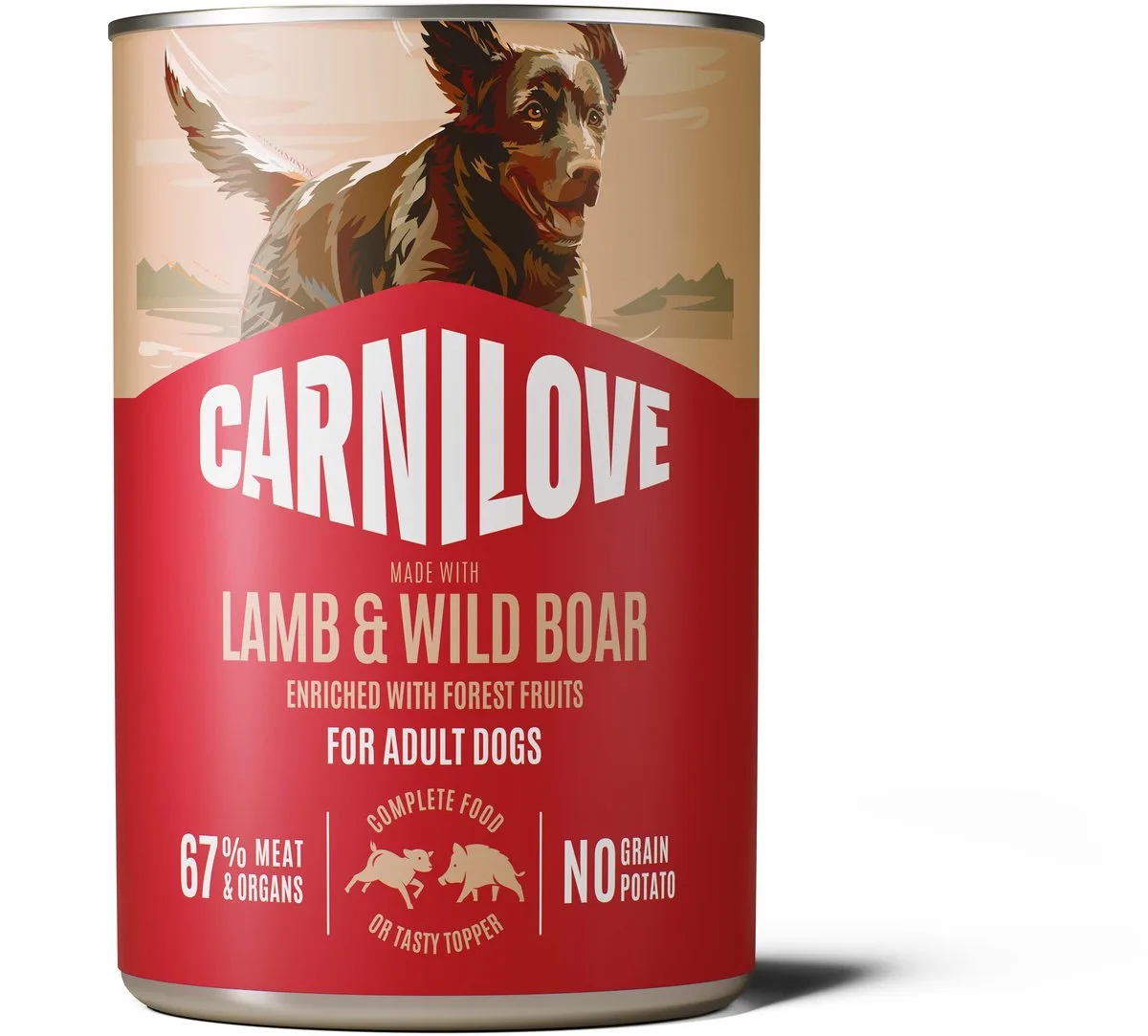 Blik Lam en Wild Zwijn - 6 x 400 gram van Carnilove – productfoto