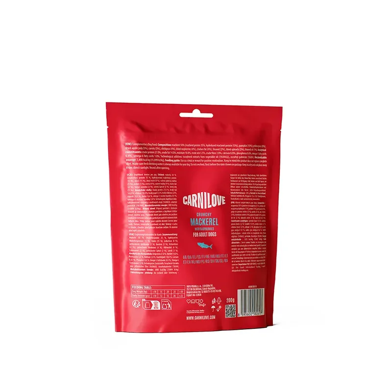 Friandise Croquante De Maquereau Aux Framboises Pour Chien 200g de Carnilove – photo produit 2 sur 2