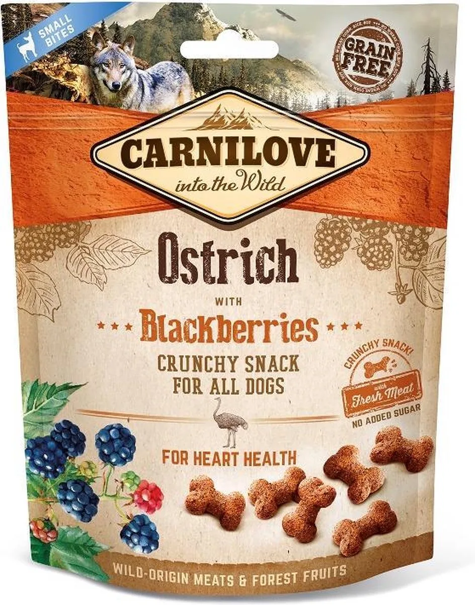 Crunchy Snack Struisvogel - Graanvrij, Knapperig, 200g by Carnilove – product photo