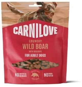 Snack Croquant De Sanglier Aux Cynorrhodons Pour Chien 200g de Carnilove – photo produit 1 sur 2