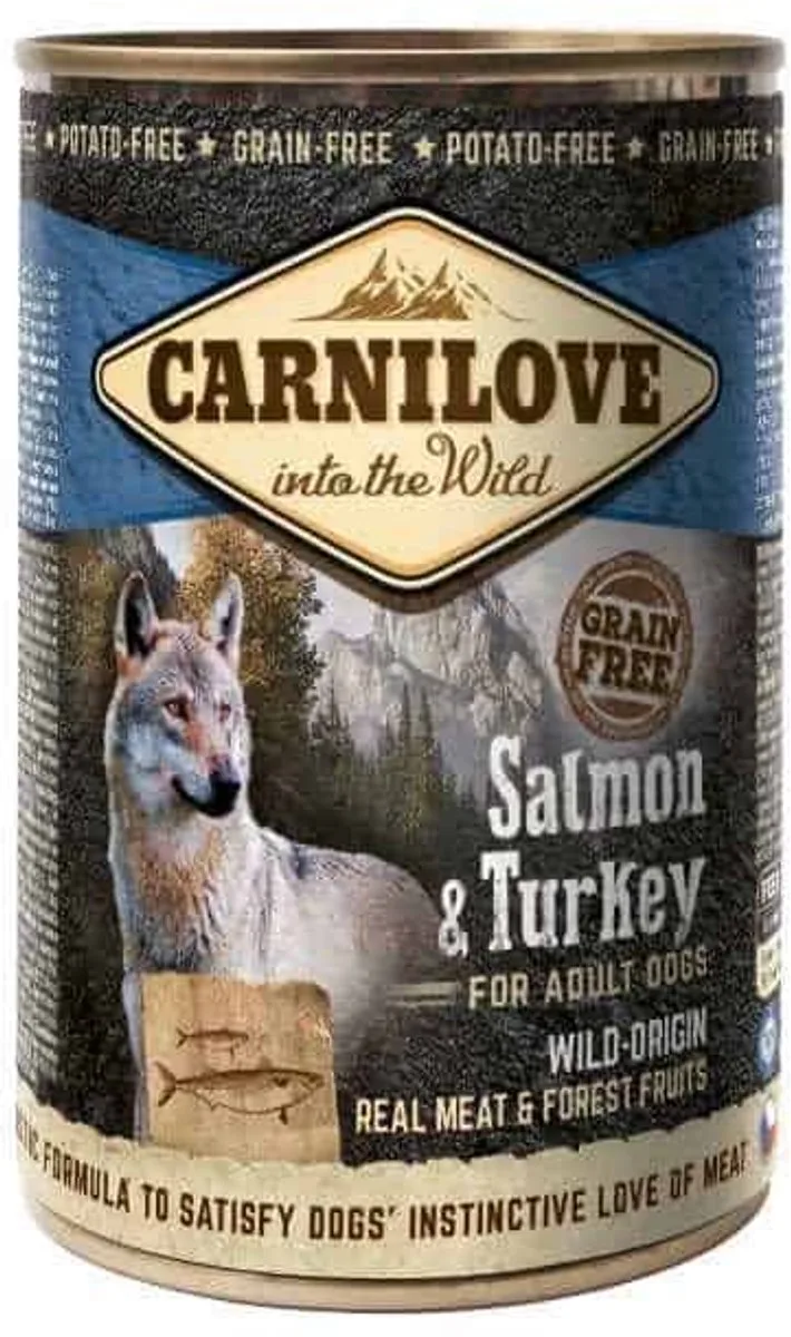 Dog Blik Zalm/Kalkoen - Licht Verteerbaar Natvoer - 6x400gr de Carnilove – photo produit