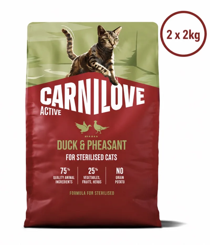 duck / pheasant sterilised kattenvoer 2x 2 kg de Carnilove – photo produit