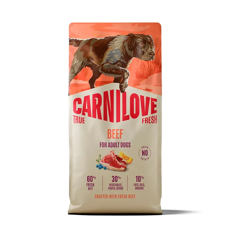 Véritable Nourriture Fraîche Pour Chiens Adultes Au Bœuf 12kg de Carnilove – photo produit 1 sur 2