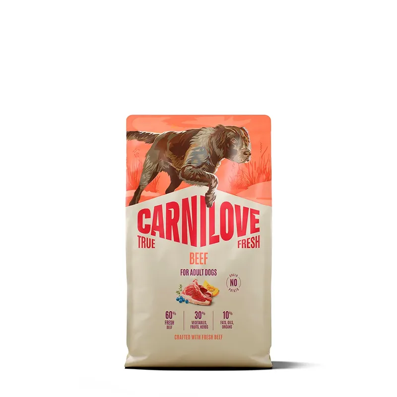 Véritable Nourriture Fraîche Pour Chiens Adultes Au Bœuf 4kg de Carnilove – photo produit 1 sur 2